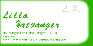 lilla hatvanger business card